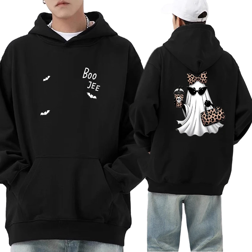 

Boojee Ghost Loose Halloween Autumn Winter Sweatshirts vintage Men Women Fleece streetwear Style Hoodies Unisex Casual Pullovers