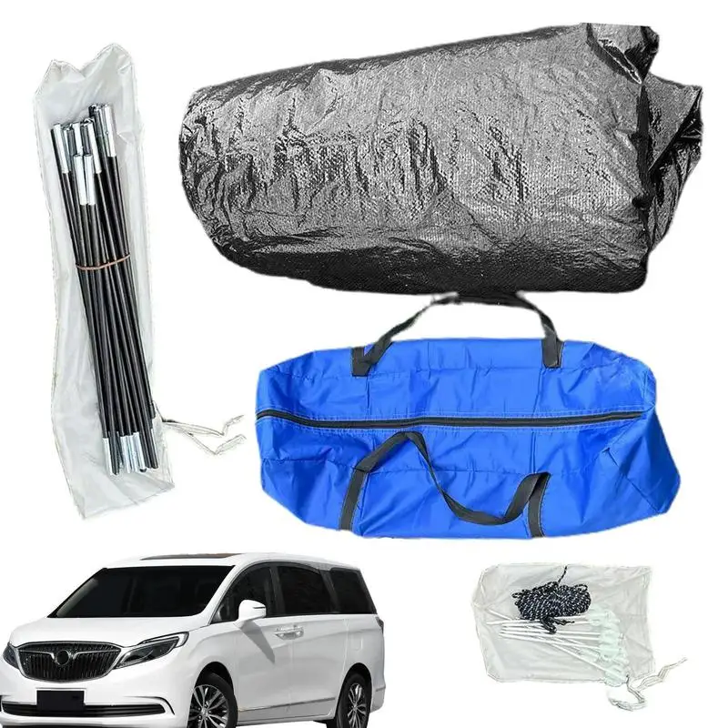 

Car Camping Awning Tent Double-layer Rainproof Camping Car Tent Truck Tailgate Canopy For Camping Sun Protection SUV Car