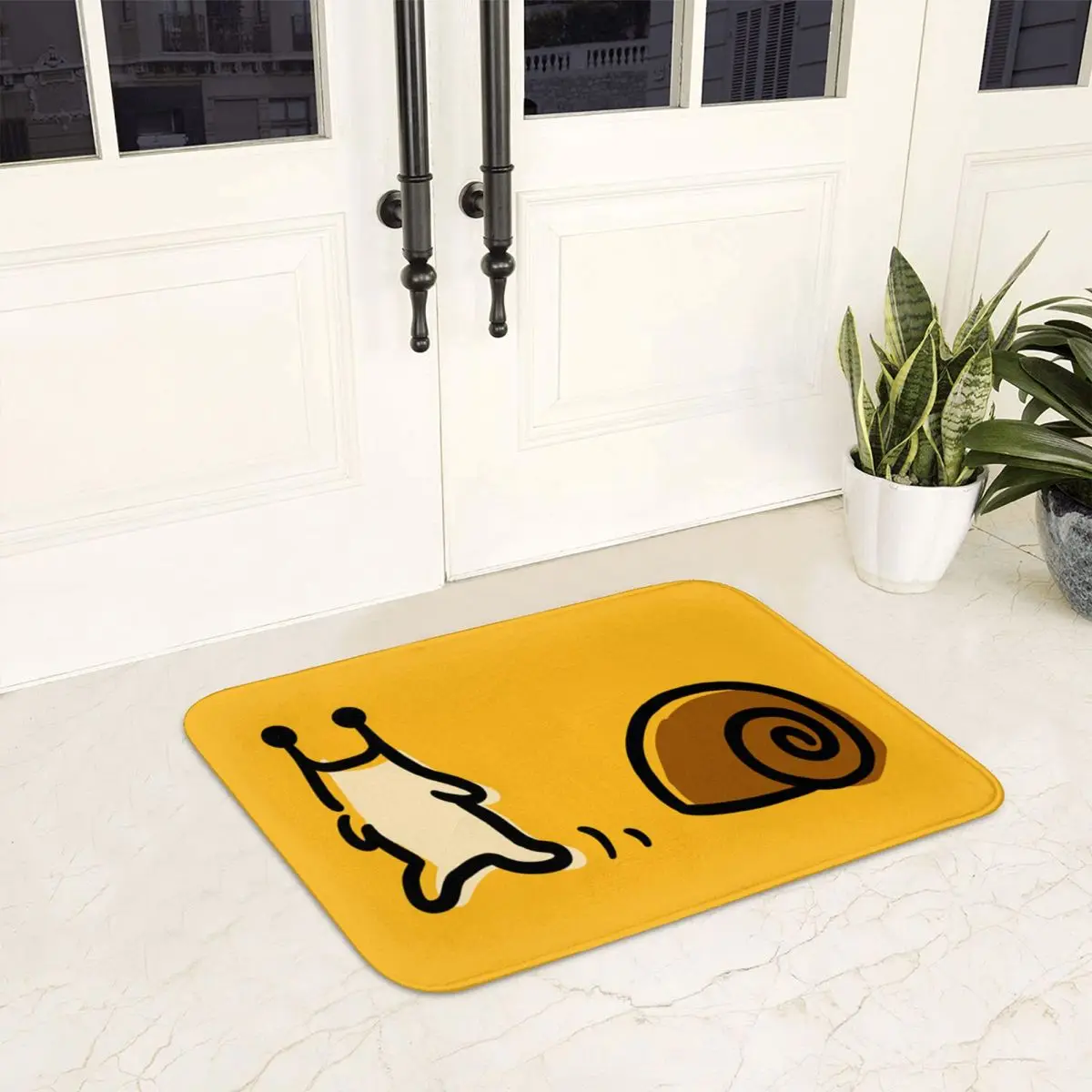 Snail Leaving Home Aint Easy Doormat Water oil proof Carpet Rug Kitchen Entrance Home Floor Mat for Living room Footpad Mats