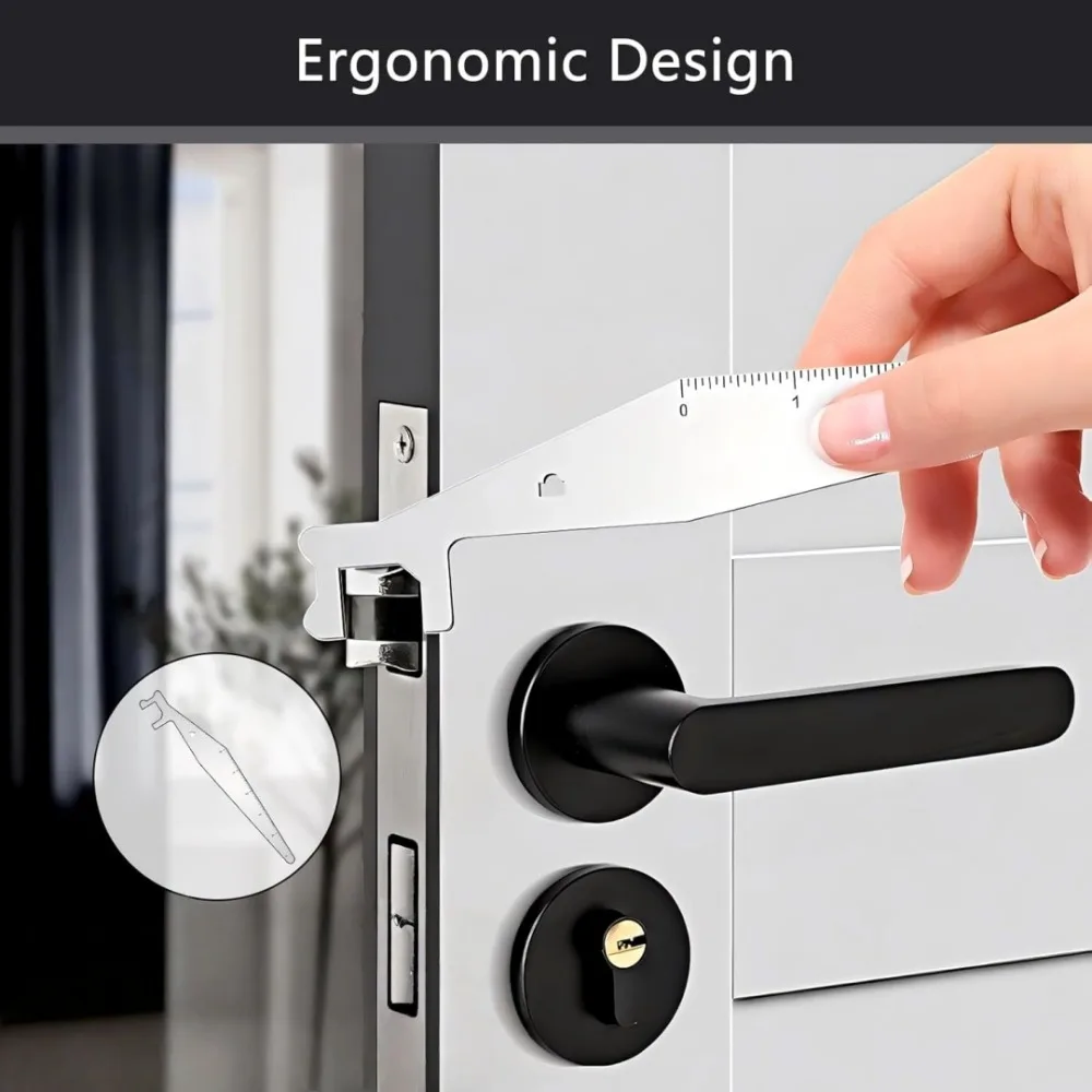 Pry Door Lock Lever Stainless Steel Plate for Fire Pickaxe Sliding Pry Home Manual Door Gap Clamp Picking Kit Locksmith Tool