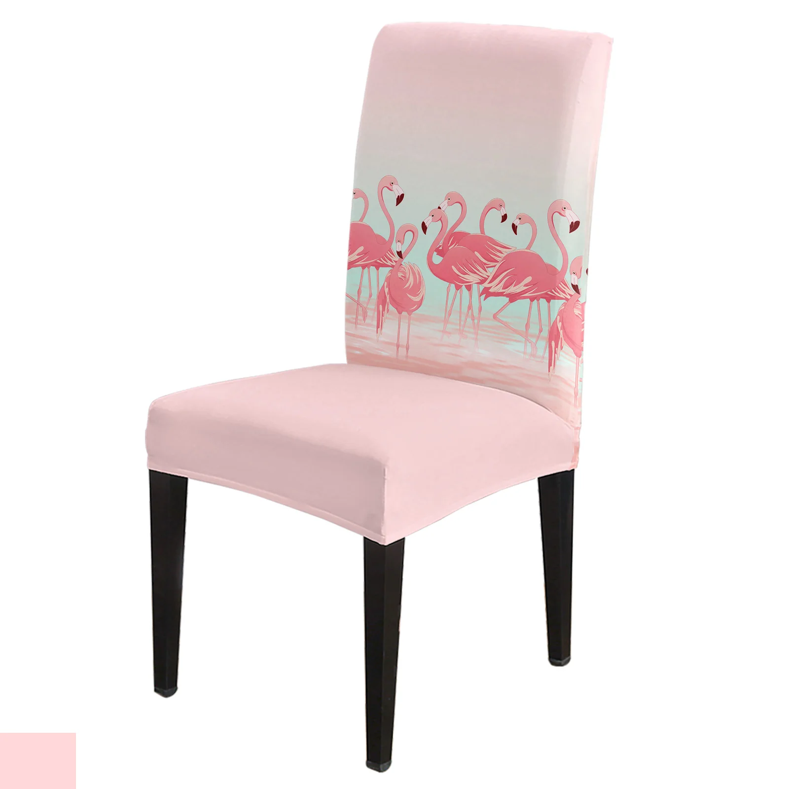 Tropical Animal Flamingo Dining Chair Cover 4/6/8PCS Spandex Elastic Chair Slipcover Case for Wedding Hotel Banquet Dining Room