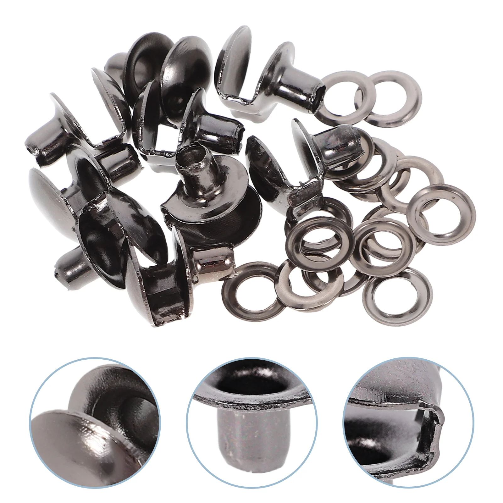 10 Pcs Suite Shoe Buckle Work Laces Portable Shoelace Eyelet Buckles Fittings Metal Boot Hooks