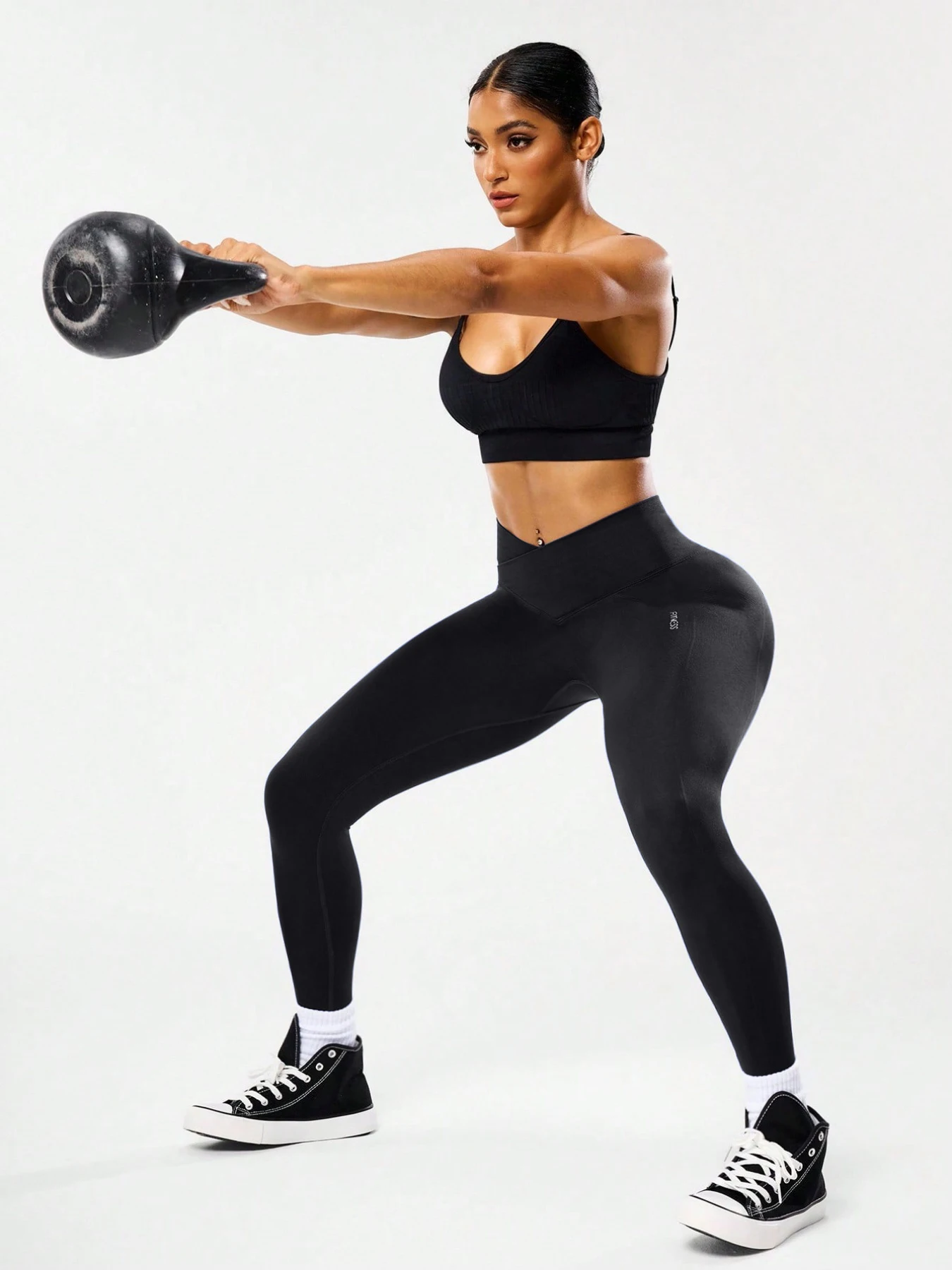 High-waisted seamless yoga leggings for women, fitness yoga pants with four-way stretch fabric, abdominal shaping, suitable for - view 5