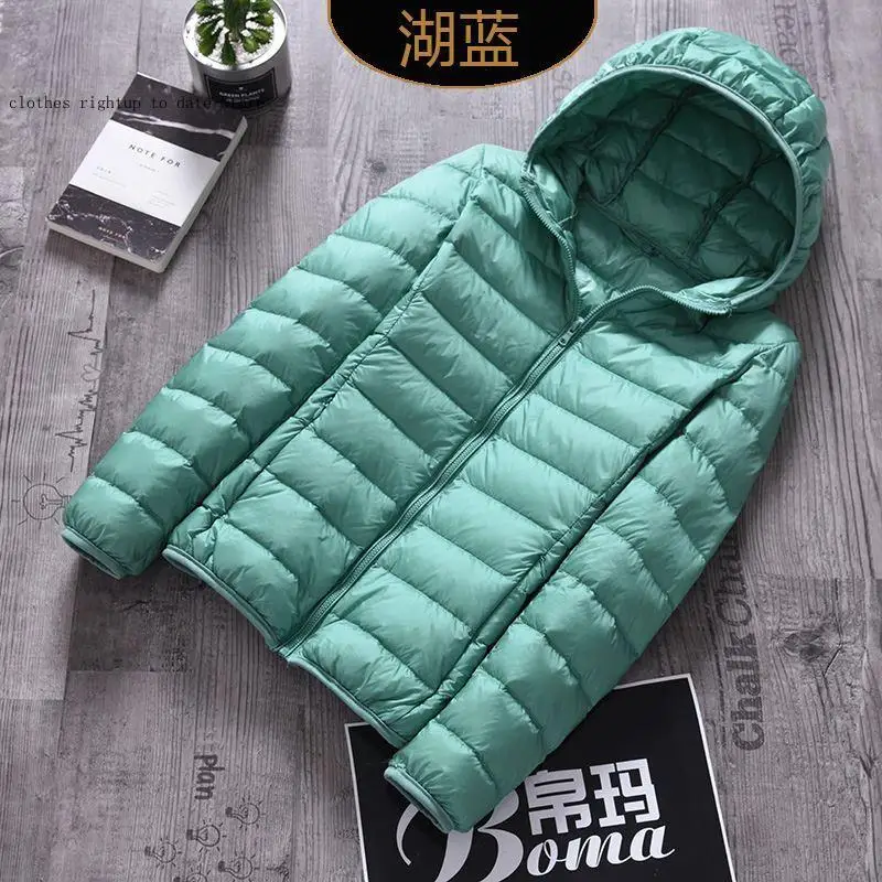 Women Autumn Winter Hooded Feather Warm Jacket New Brand Large Size 7Xl Women\'s Down Coat Plus Ultra Light Down Jacket