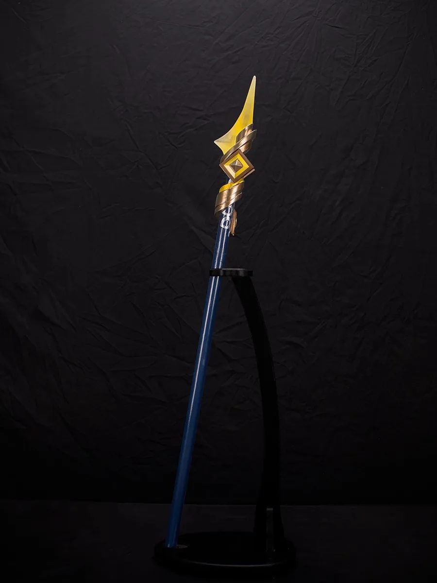 Genshin Impact Zhongli Cosplay Spear Arma, Espada Longa, Brinco, Acessórios de Natal Role Play, Adereços