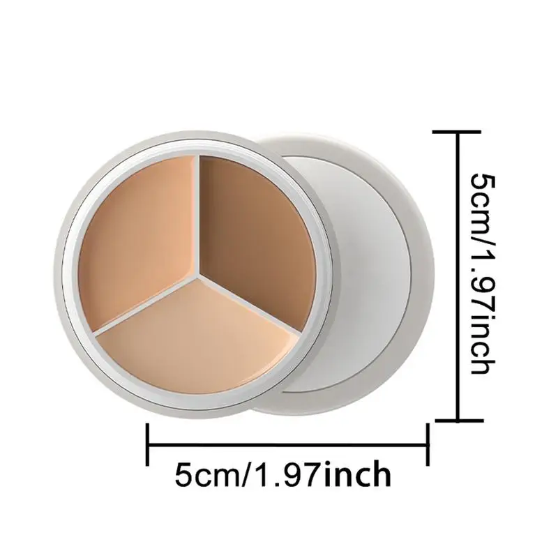 3 Color Cream Concealer Full Coverage Dark Circles Acne Spot Concealer Cream Moisturizing Concealer Palette Contour Makeup