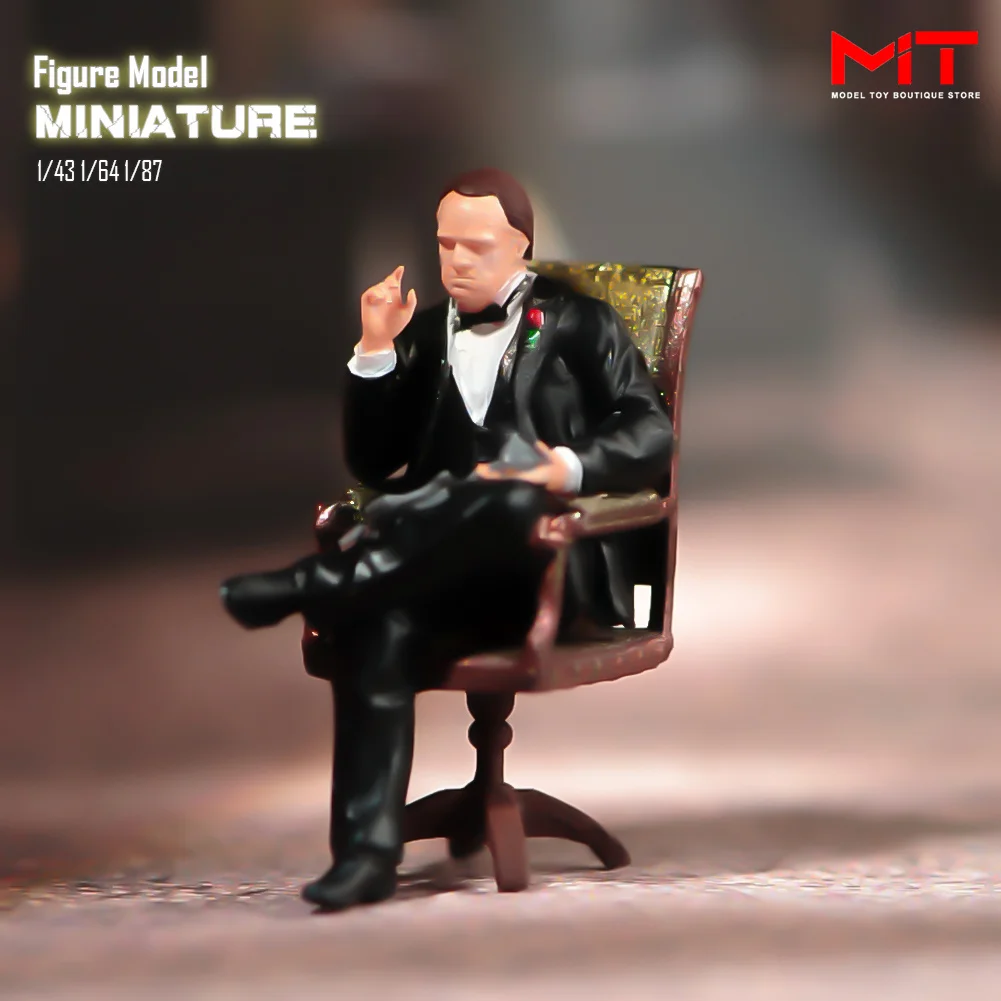 Miniature Figurines 1/87 1/64 1/43 1/24 Film Characters Father Stand Posture Seat Old Man Doll Model Creative Scene Figure Props