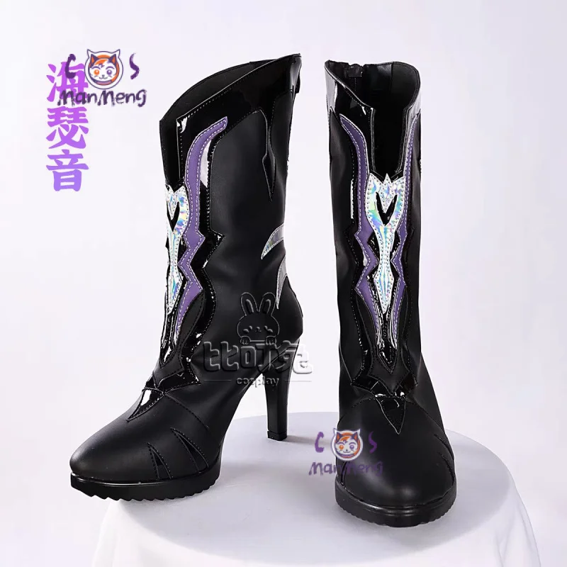 Gioco Honkai: Star Rail Hysilens Helektra Scarpe Cosplay Festa di Halloween uomo donna stivaletti corti in pelle alla moda tacchi alti
