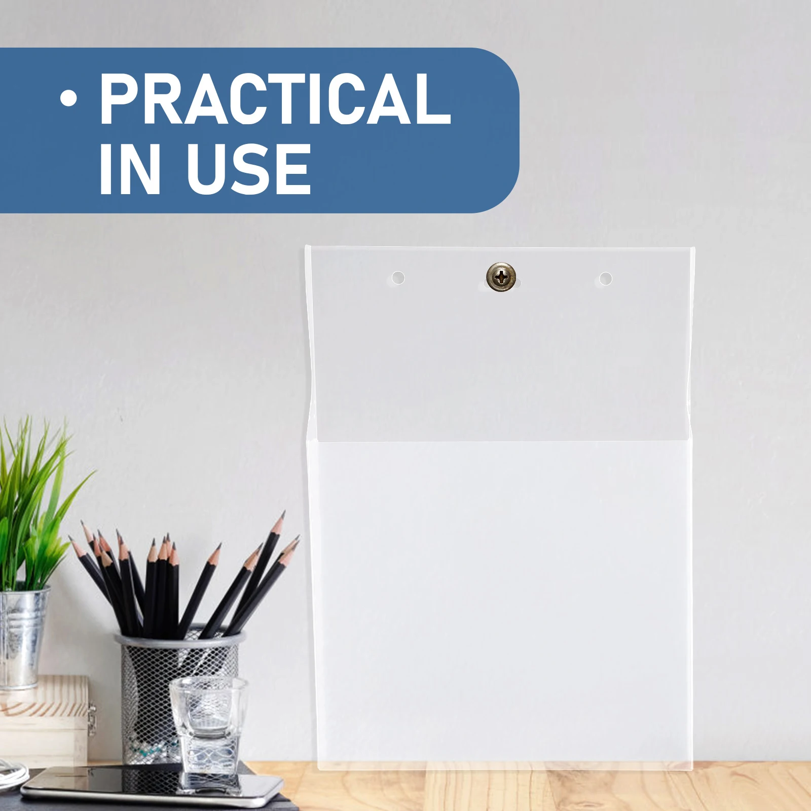 2 قطعة منظم الملفات المعلقة حامل المجلد المثبت على الحائط لمكتب المدرسة حقيبة تخزين المستندات خفيفة الوزن مجلة الورق البريد