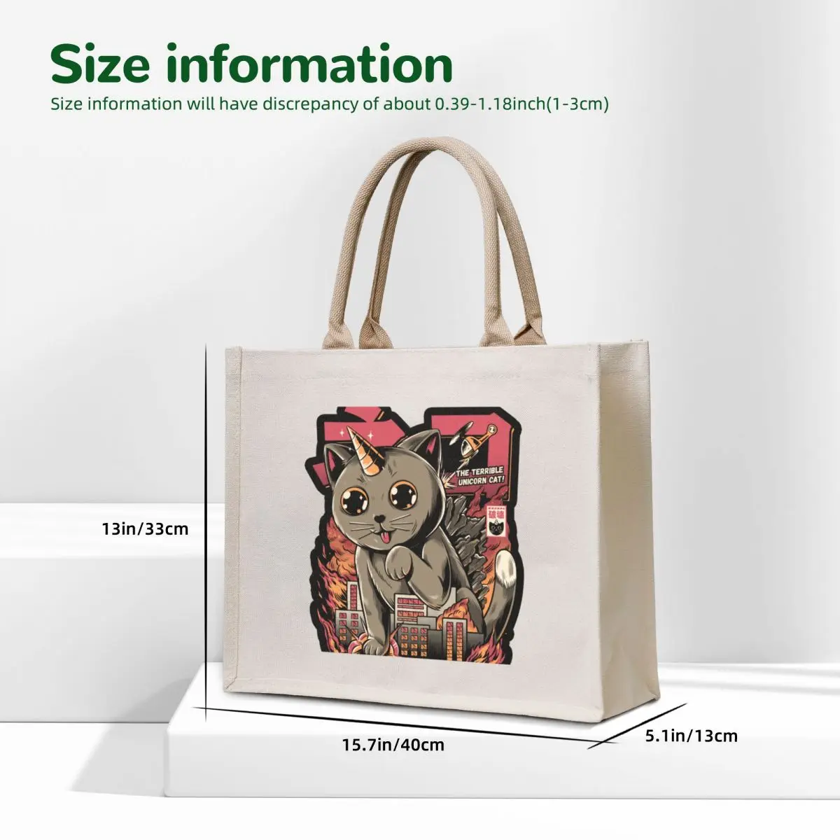 Catzilla Tote Bag Big bag Large bags for women tote bags cloth bags