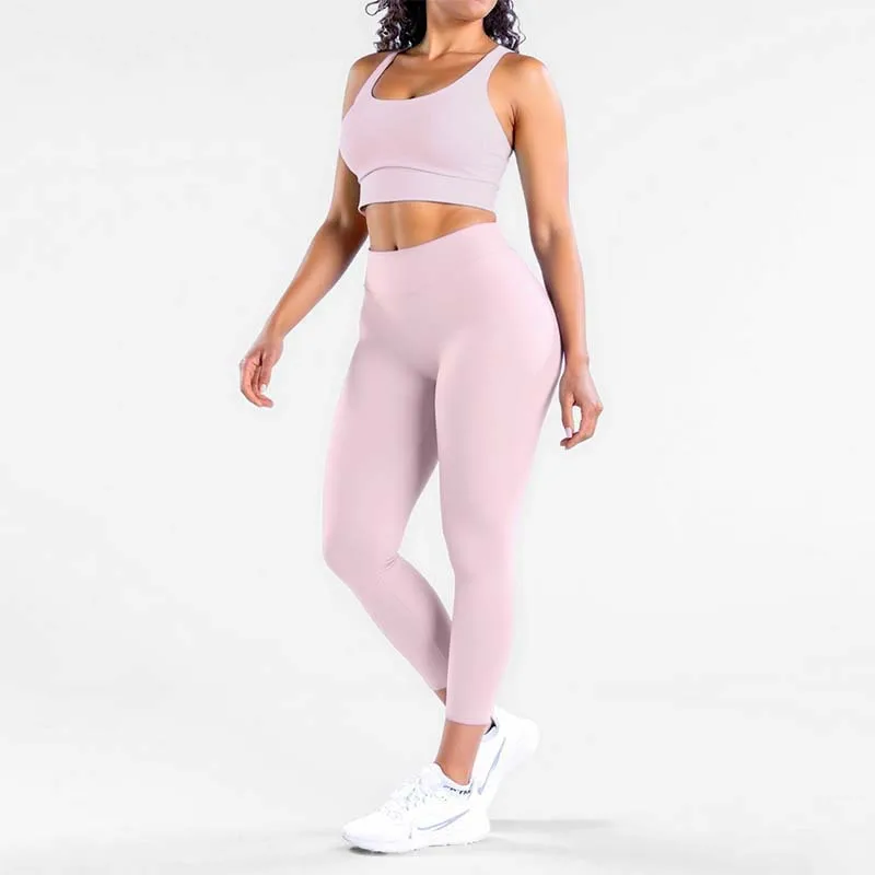 

LEOSOXS Women's Seamless Quick-Drying Yoga Sports Set Outdoor Gym Casual Running Workout Pilates Training Clothes Tight