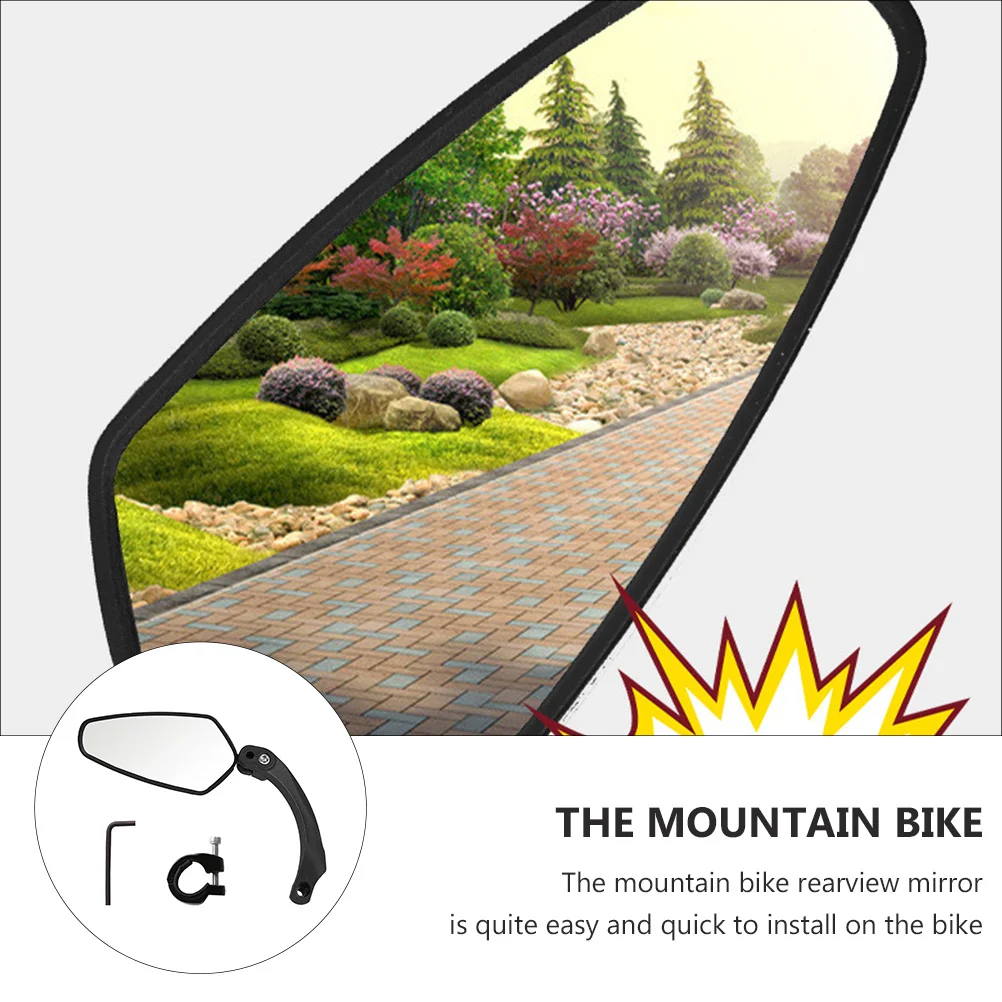 1Pcs Bike Rearview Mirror High Definition 360 Degree Rotatable Mountain Bike Handlebar Mirror Universal Reflective Cycling