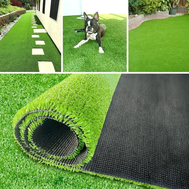 Imagem -02 - Tapete de Pet de Grama Artificial Turf Runner Rug Grama Sintética Pátio Exterior Jardim Gramado Varanda Cão Paisagem 0.5 Pile Height