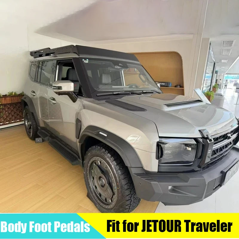 

Ножные педали для кузова автомобиля, подходят для CHERY JETOUR Traveler T2 2023 + JMK, официальные модифицированные Автомобильные Боковые педали для внедорожника, автомобильные внешние части