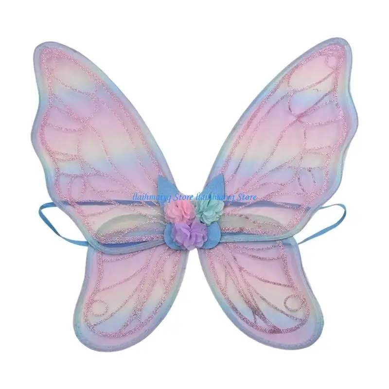 

573B Adjustable Butterfly Wing For Kids Performances Soft Comfortable Wear Friendly Textile Great For Halloween Parties Dance