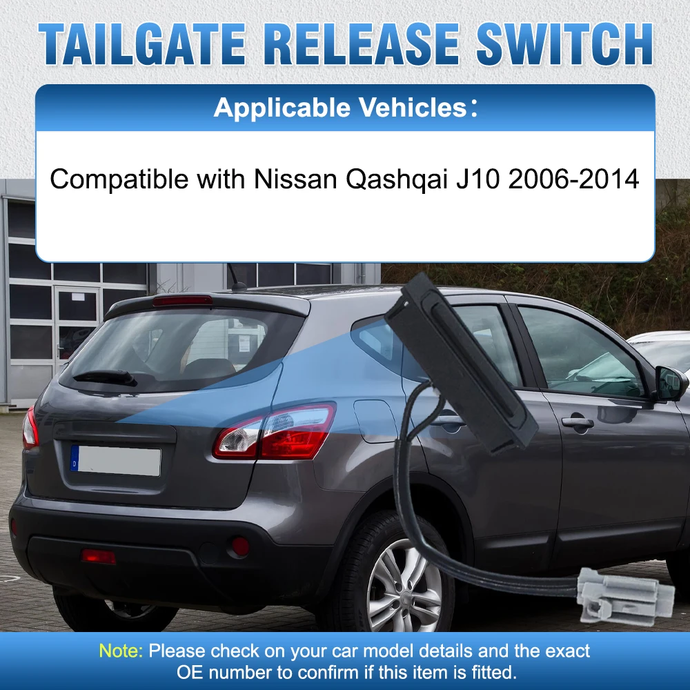 Para nissan qashqai j10 2006-2014 interruptor traseiro do porta-malas do carro interruptor da porta traseira tampa do porta-malas botão aberto 90602-jd004, 90602-jd00b