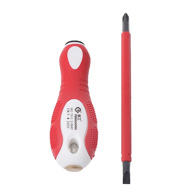 2-In-1 Dual Head Screwdriver Electrical Tester Pen 500V Voltage Detector Tool