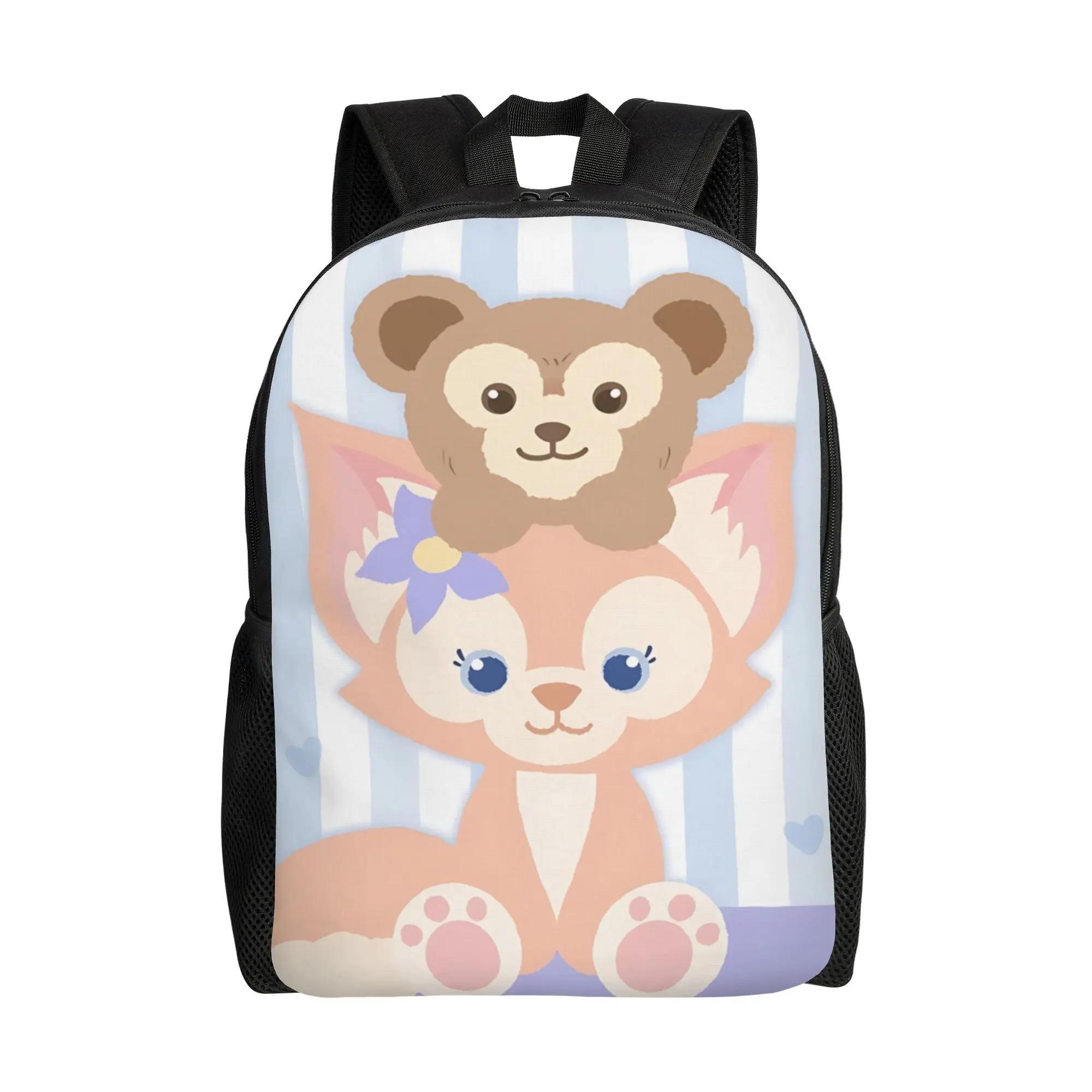 

Рюкзак для школы на первый день занятий, с героями мультфильмов Диснея, Дайффи и друзья, рюкзак LinaBell с медведем, классический школьный рюкзак на молнии