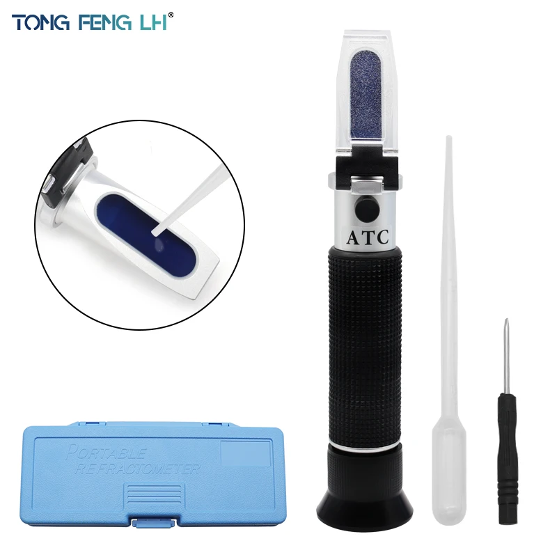 Hand Held Alcohol Refractometer Atc Spirits Tester Alcohol Meter Liquor Wine Content Tester com Retail Box 80