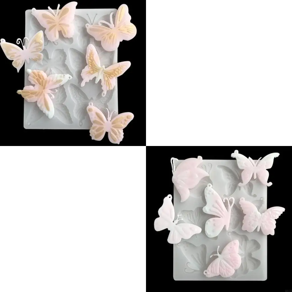 Keychain Pendant Mold Earring Pendant Mold Butterfly-Resin Casting Mold for DIY Crafts Jewelry Making Home Decorations