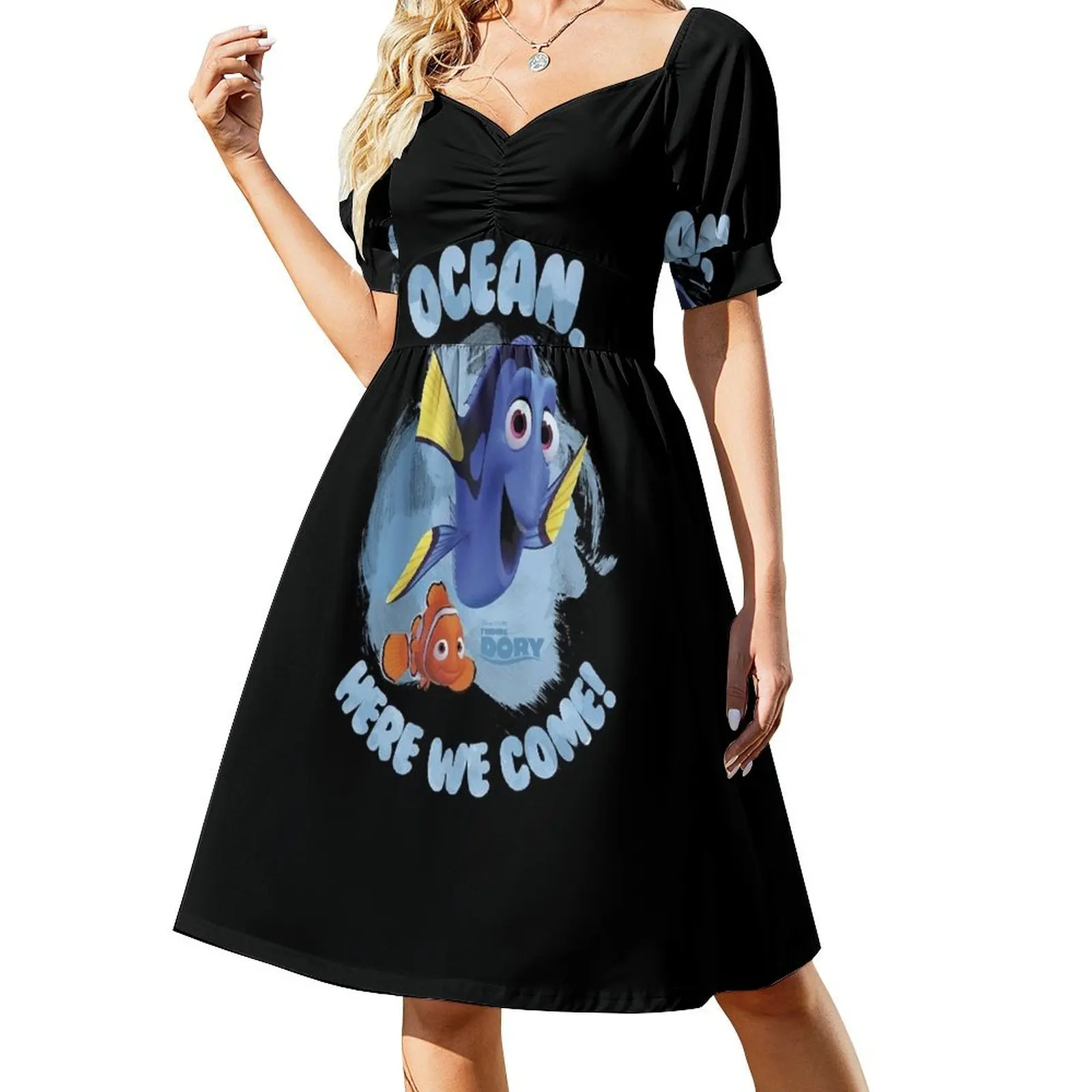 

Dory and Nemo Adventure Short-Sleeved Dress long dresses for women Dance dresses woman dress