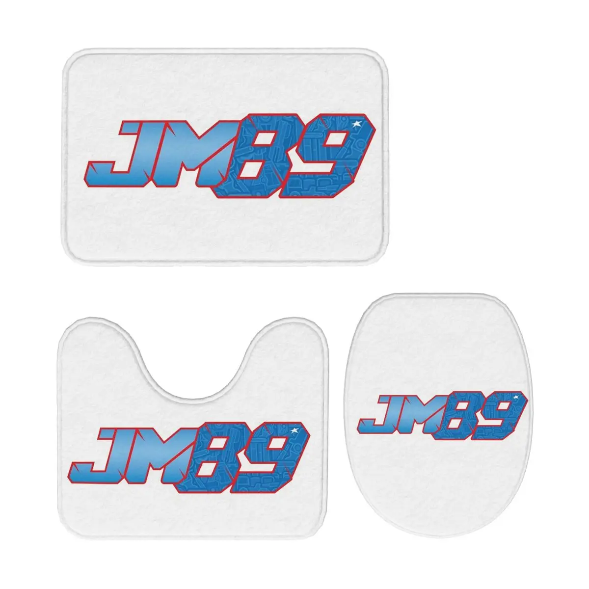 

Jorge Martin Number 89, 3 шт., коврик для ванной, набор для ванной комнаты, крышка для унитаза, домашний декор, нескользящий ковер, напольный коврик