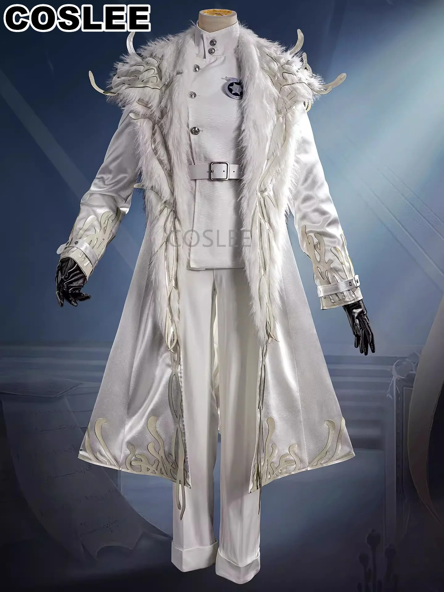 COSLEE Game Identity V Frederick Kreiburg Composer Cosplay Costume Abyss Skin Long Coat Top Pants Uniform Halloween Party Outfit