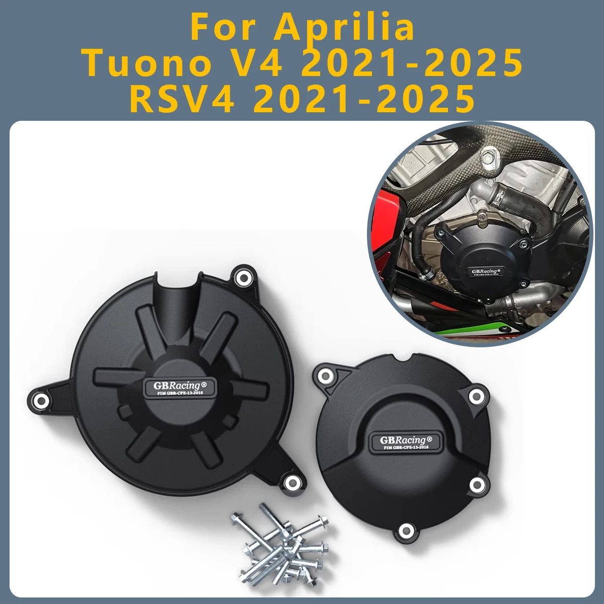 

Motorcycle Engine Cover Clutch Cover Protection Set Accessories For Aprilia Tuono V4 RSV4 RS V4 2021-2025 anti fall protection