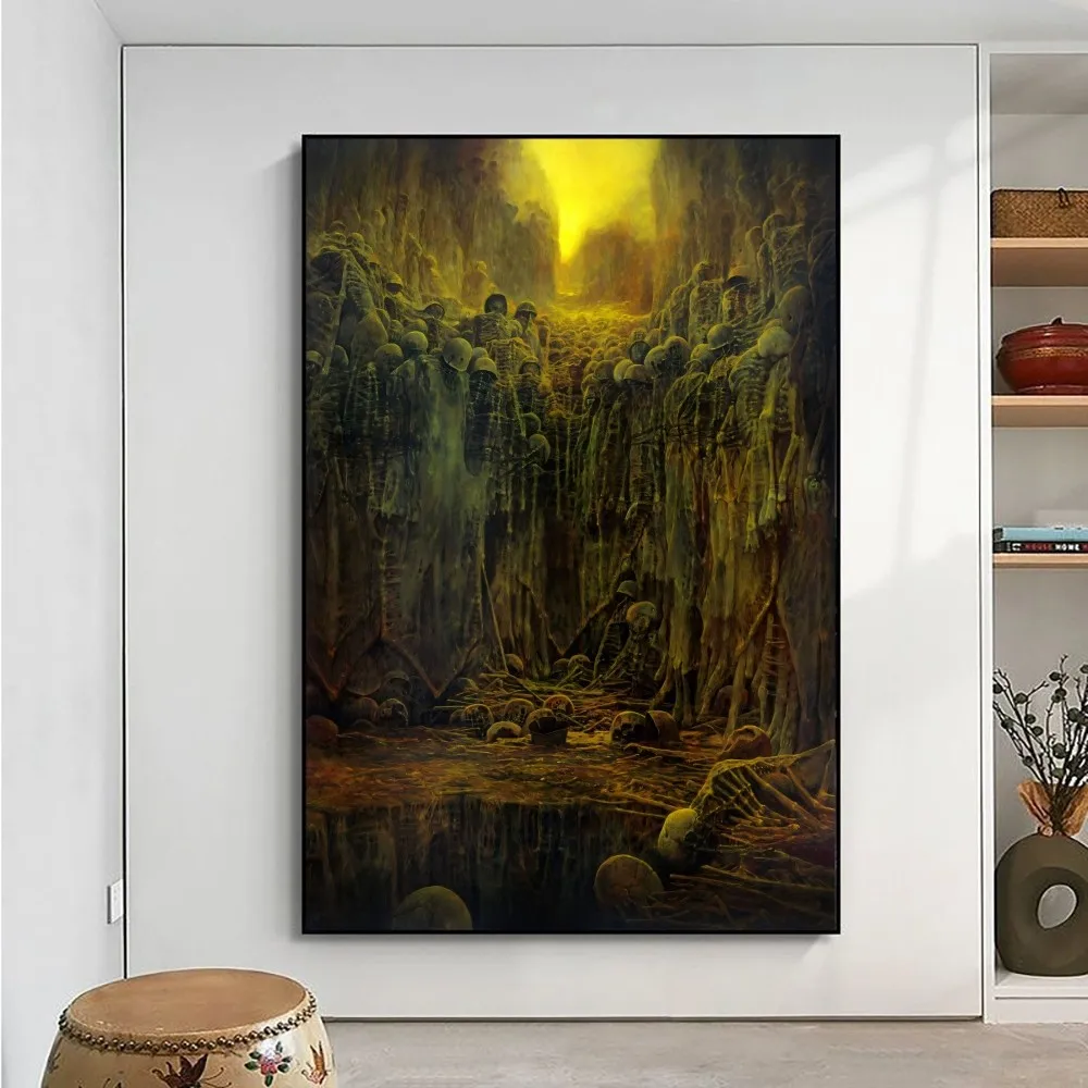 Zdzislaw Beksinski Art Poster Club Kraft Paper Prints Rules Poster Vintage Home Room Cafe Bar Art Wall Decor Aesthetic Painting