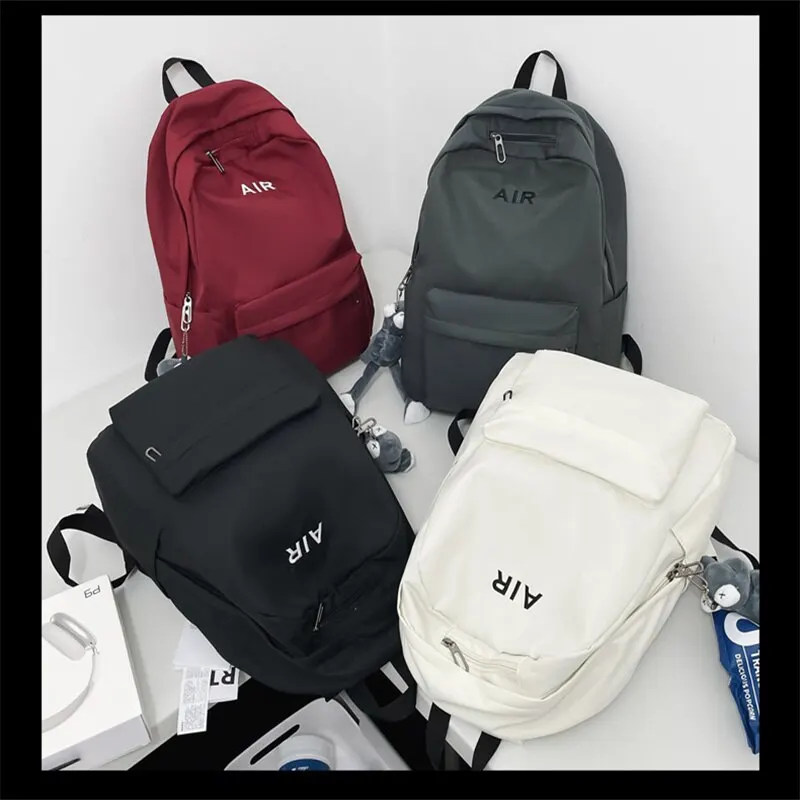 Fashion New Minimalist Print Shoulder Bag Men And Women Universal Simple Schoolbag Student Backpack Large Capacity Backpack