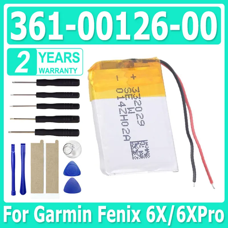 

361-00126-00 Replacement Battery For Garmin Fenix 6X ,361-00126-00 battery Fenix 6X Pro Smart Watch Battery + Free Tools