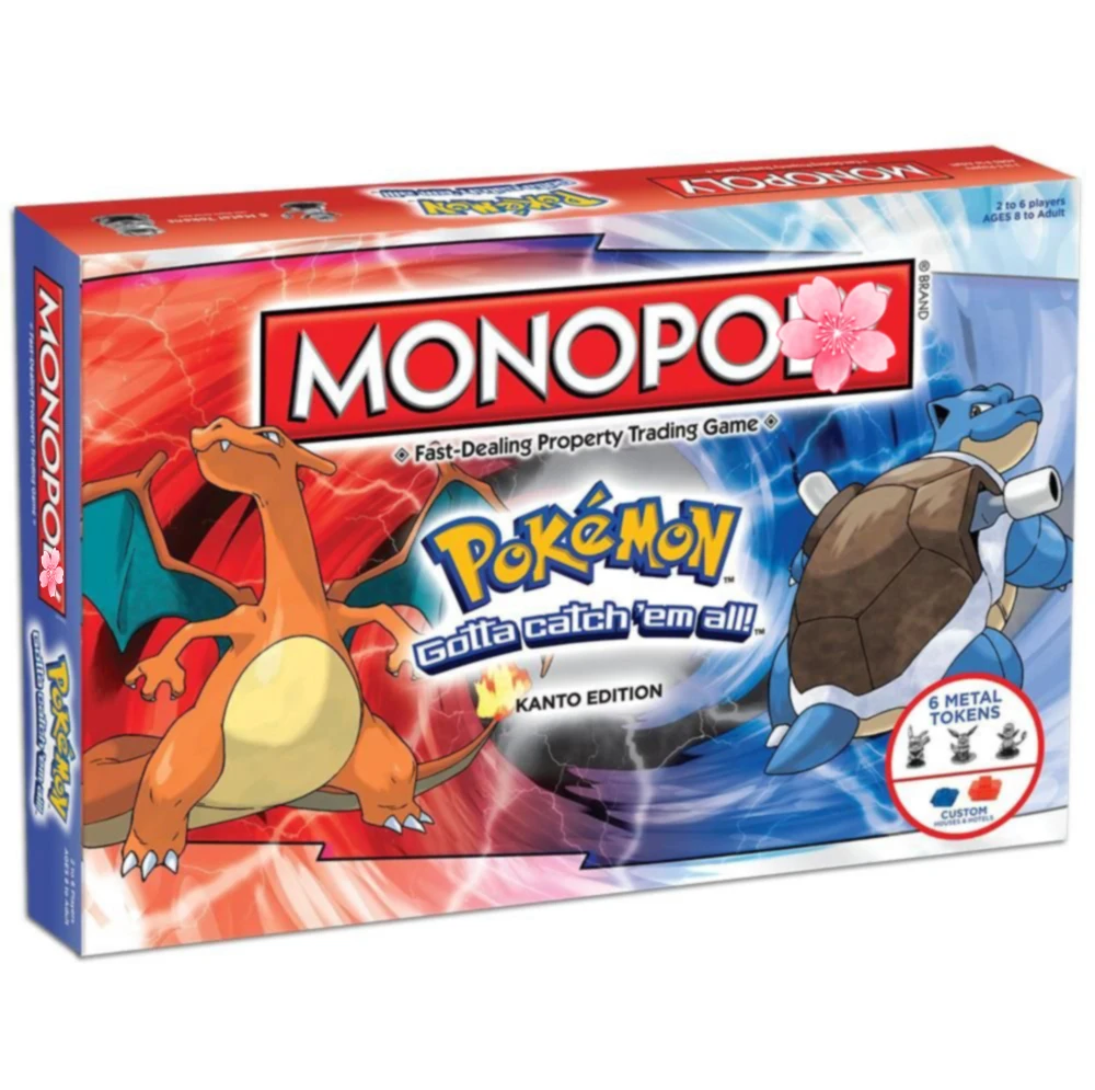 Gaming Monopoly: Pokemon Kanto Edition cards.