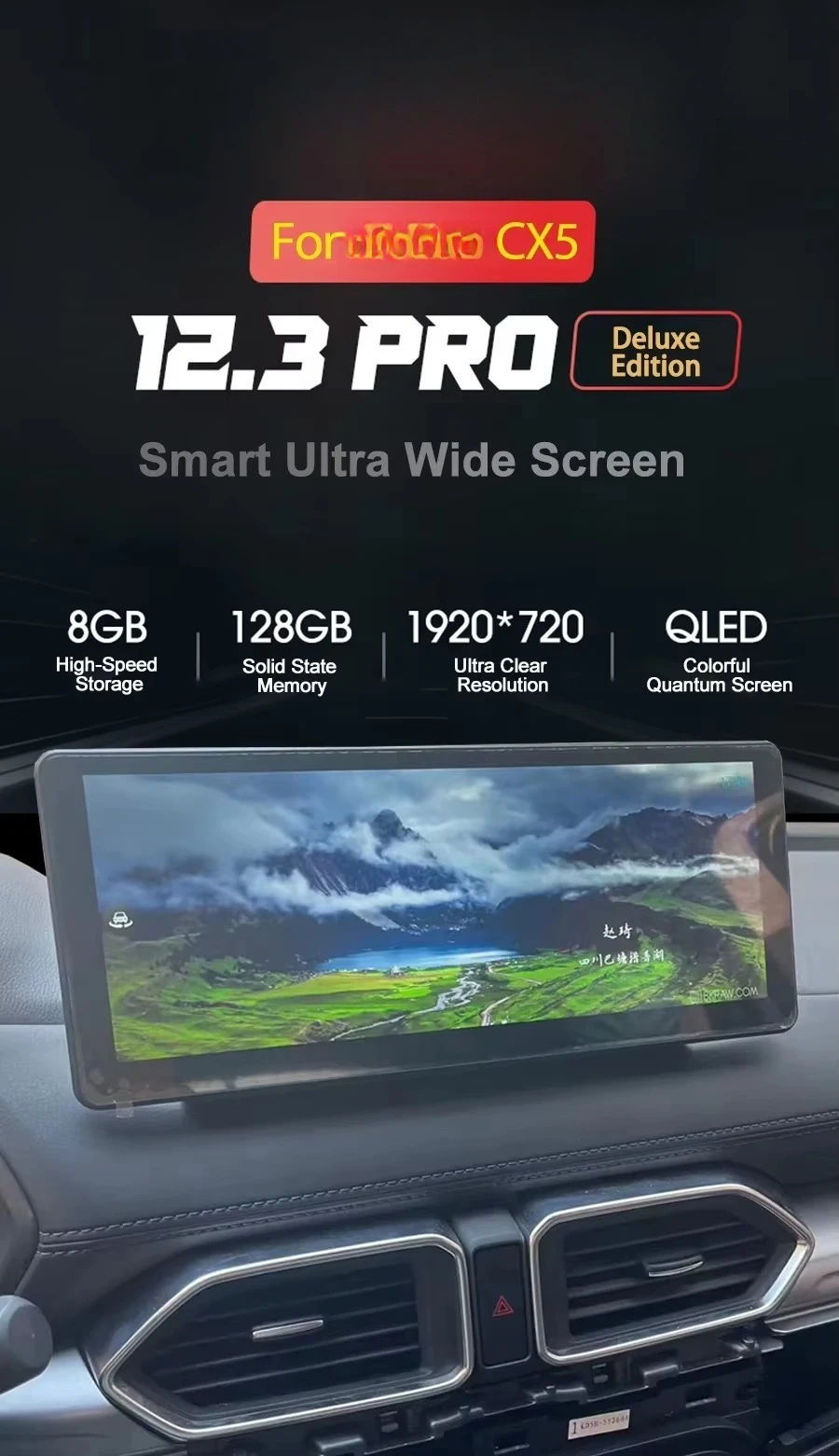 1920*720 QLED شاشة مشغل فيديو الوسائط المتعددة لمازدا CX5 أندرويد 13 CX-5 CX8 2017 2019 2023 CarPlay راديو السيارة Autoradio 128GB #3