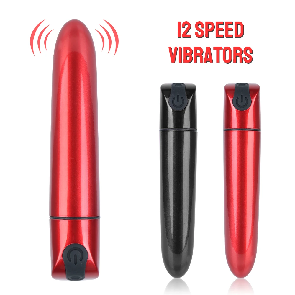 Dildo Vibrator Sex Toys For Woman 12 Speed Waterproof Clitoris Stimulator Mini Powerful Bullet Vibrator Vaginal G Spot