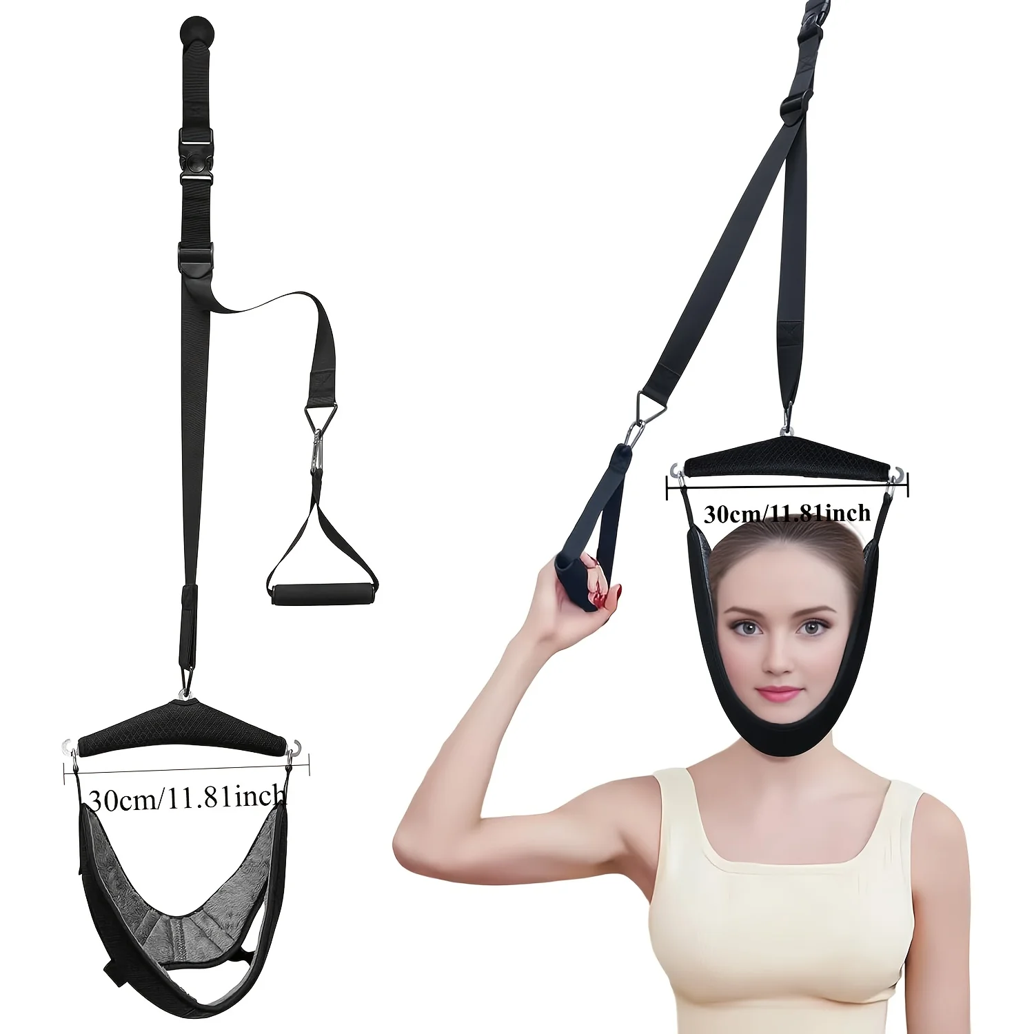 Nackenstützgurt – tragbares hängendes Trainingsband, geeignet für jede Szene | Praktisches und bequemes Design, Weihnachtsgeschenk – Detail 6