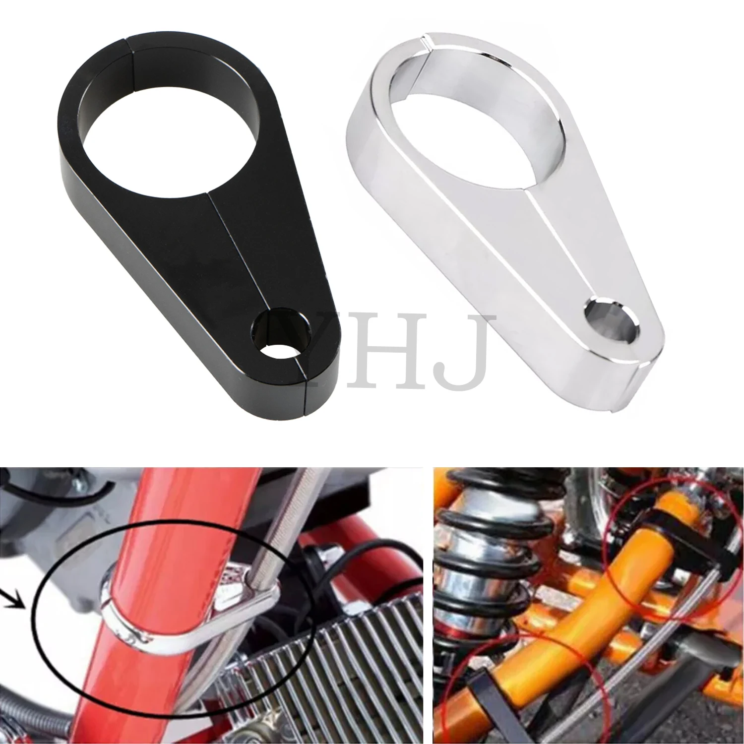 

For Harley Motorcycle Honda Kawasaki Suzuki Yamaha Polaris Can-Am 1.25'' Handlebar Wire Holder Clamp Brake Cable Clutch Clips