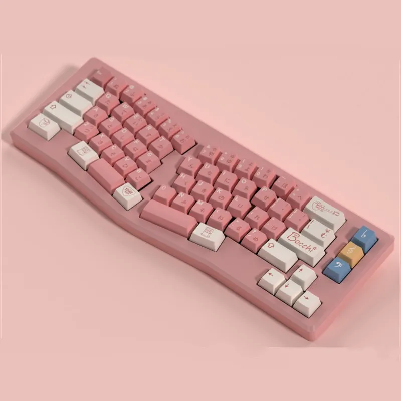 Anime Bocchi the Rock Keycaps, 140 Teclas, Sublimação de Tintura, Perfil Cereja, Teclado Mecânico Interruptor MX, Material PBT