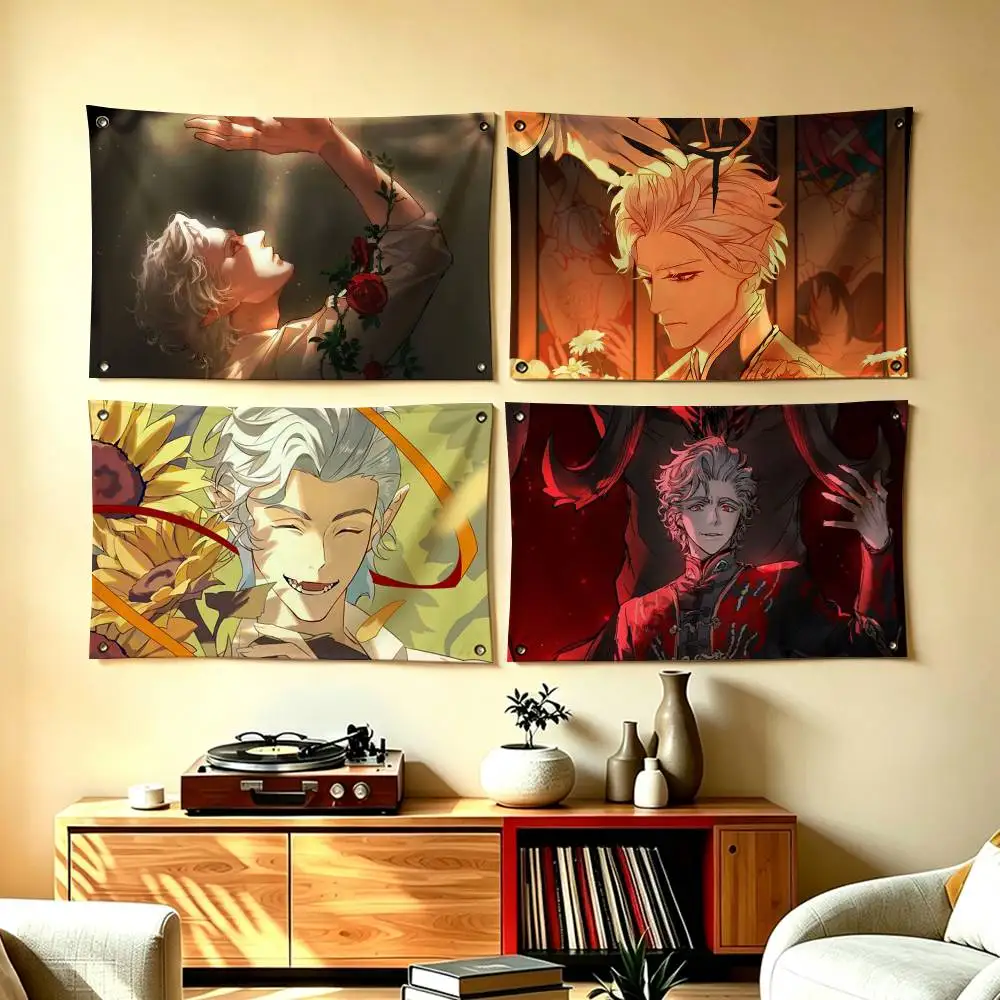 Astarion Ancunin Game BG3 Flags for Bedrooms Home Decor Items Outdoor Decors Garage Decoration Flaga