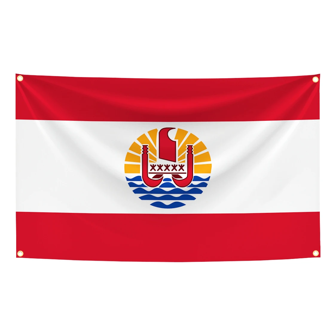 90x150cm French Polynesia Flag Tapestry Polyester Digital Printing Banner for Garage Wall Art Out Door Decoration