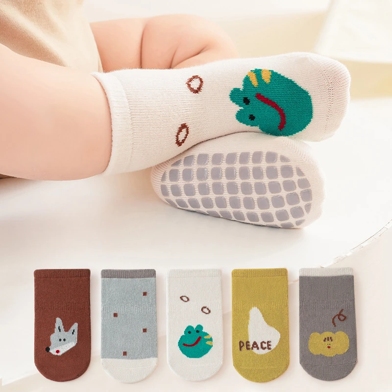 

Autumn and Winter New Floor Indoor Non-Slip Cool-Proof Toddler Socks Cartoon Boys and Girls Tube