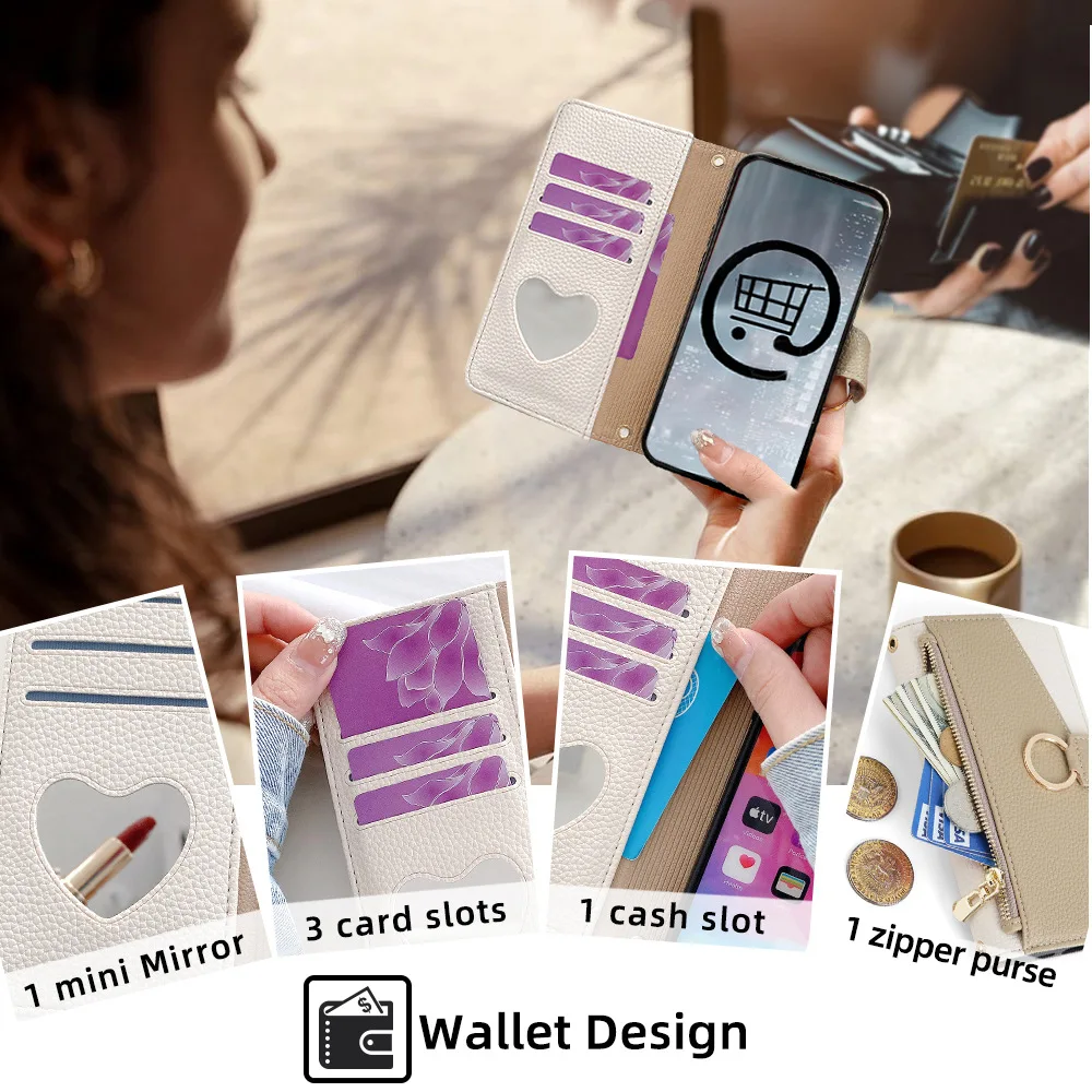 Brieftaschenhülle für SONY XPERIA 10 5 1 I II III IV V VI 10 VII Magnetische Flip-Handyhülle Sony XZ1 L2 L3 Langes Trageband Lederhülle – Detail 17