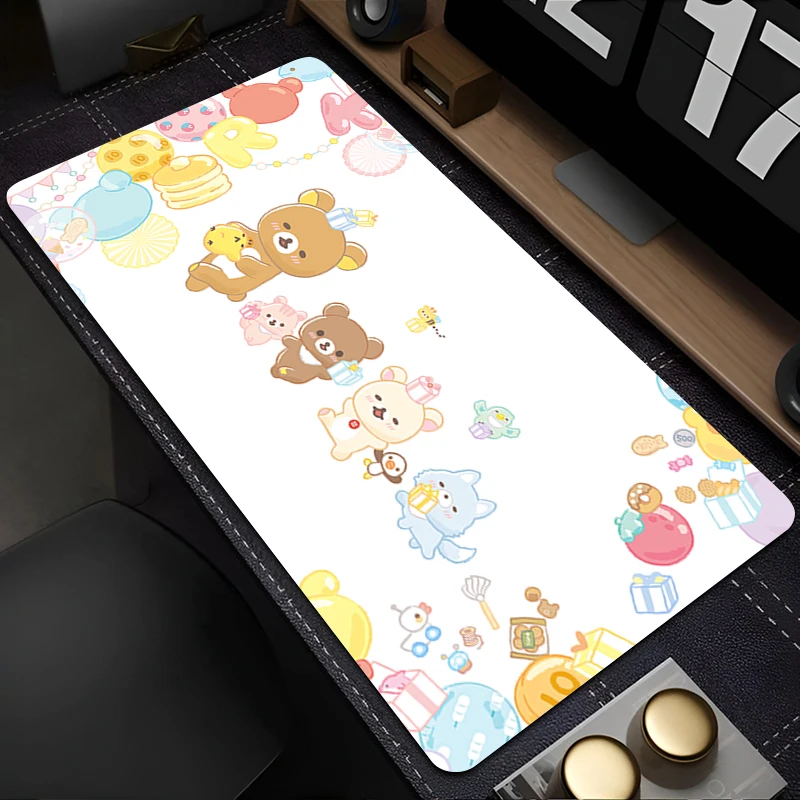 Mousepad Laptop Mouse Pad Office PC Accessories Keyboard Pad Rubber Cup Mat Soft Korilakkuma Rilakkuma Mouse Mat Large Desk Mat