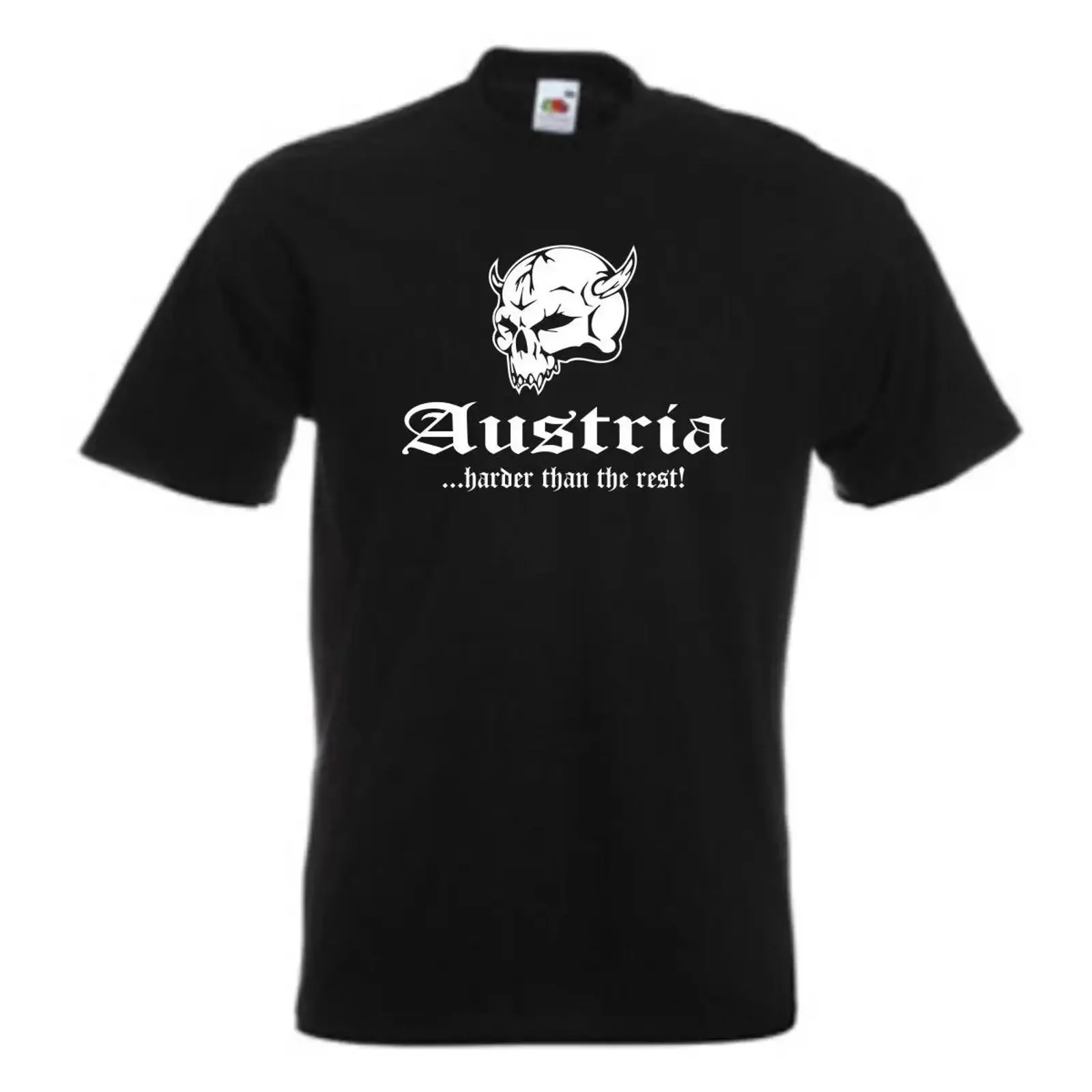 T Shirt AUSTRIA harder than the rest Country WMS05 45a vintage Washed Unisex Breathable fashion Slightly graphic streetwear