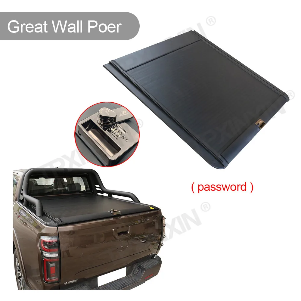 

For Great Wall Wingle Poer Car Trunk Lids Pickup Bed Tonneau Cover Retractable Roller Shutter Electric Manual Password Tail Box