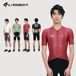 LAMEDA Cycling Jersey Man 3 Pockets Road Bike Short Sleeve Breathable Riding Shirt Quick Dry Bicycle Top Summer Cycling Clothing