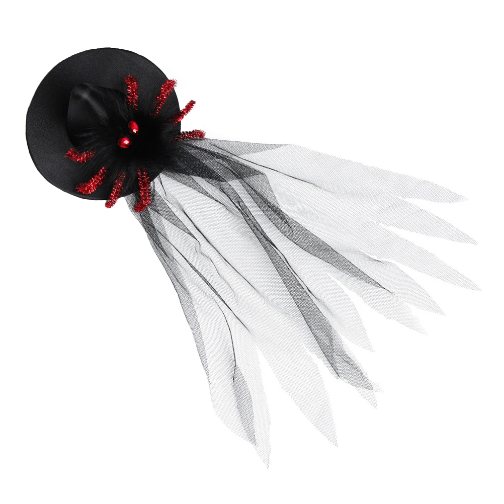 

Witch Hat Hair Clip Gothic Style Women Accessories Halloween Masquerade Cosplay Stage Performance Safe Durable Beautiful Mesh