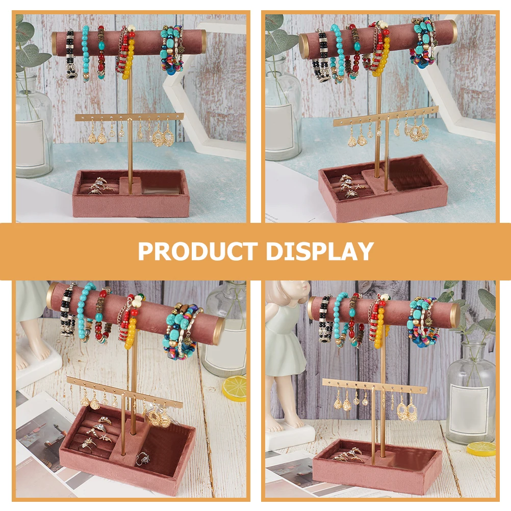 

Sturdy Jewelry Storage Rack Premium Alloy Decorative Display Stand For Earrings Rings Necklaces Bracelets Multi Function Watch