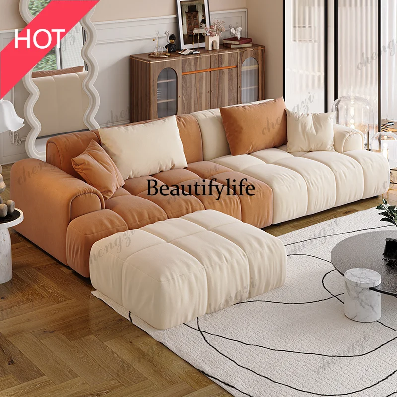 A49 Orange Nordic Living Room Sofas Cheap Minimalist Cute Individual Living Room Sofas Lazy Modern Banken Woonkamer Home Furnitu