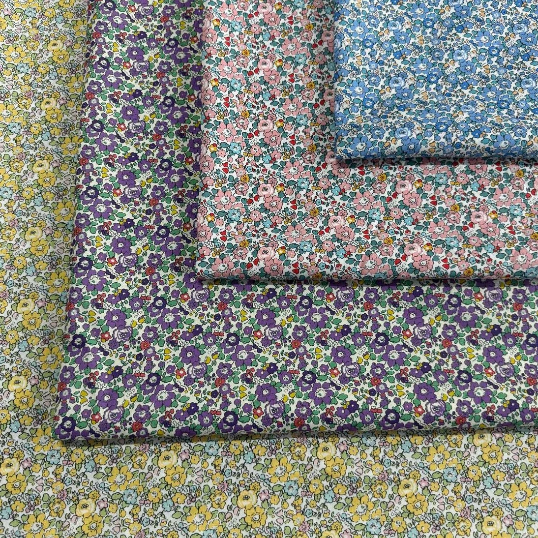 

100x150cm Liberty Betsy Ann 100s Poplin Cotton Fabric, Tela Algodon Telas Para Costura DIY Patchwork Sewing Supplies