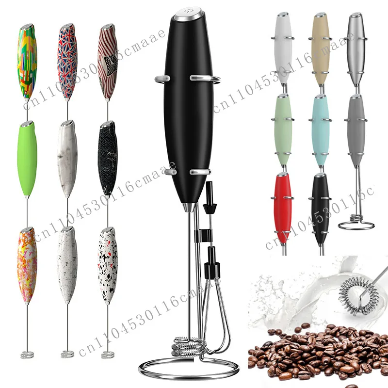 

Stainless Steel Electric Whisk Foam Maker Multi-Functional Milk Frother for Baking Whipping and Dough Kneading Coffee Mixer